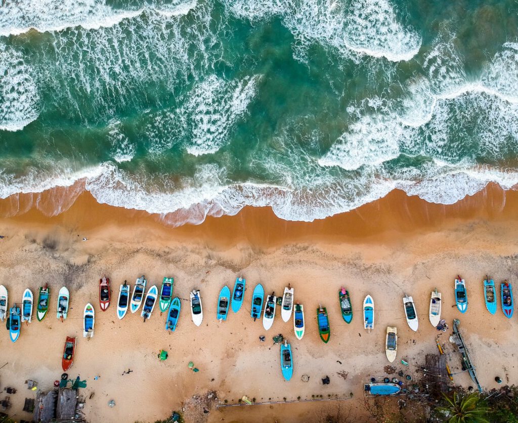 Arugam Bay Sri Lanka surfboards on the beach